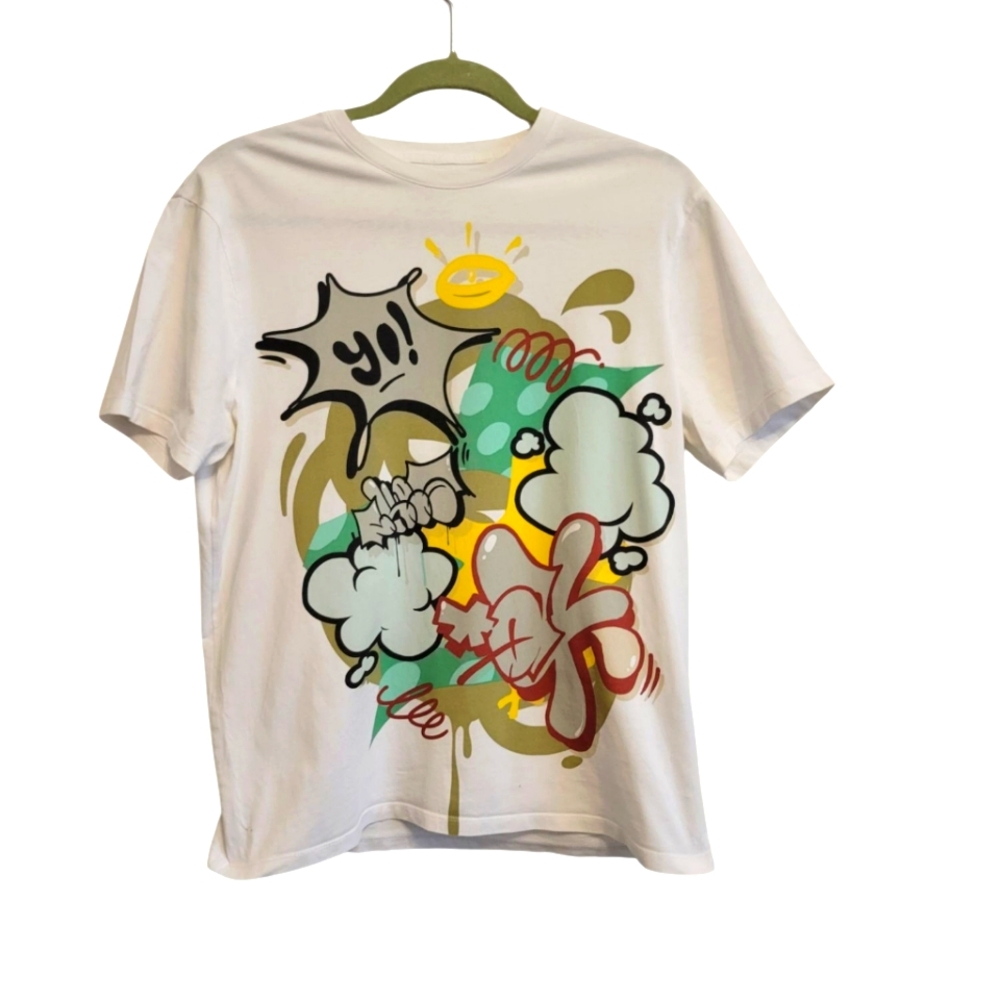 Armani Exchange St-Art Graphic Print White T-Shirt Size M
